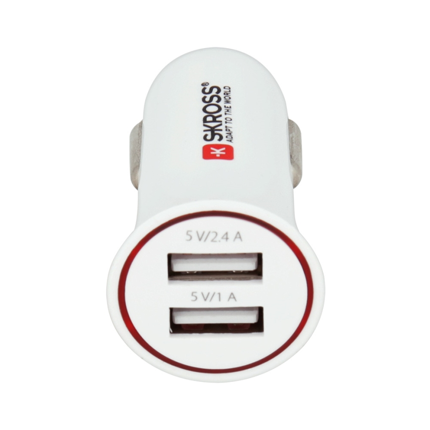 SKROSS - Chargeur pour voiture 2xUSB/3400mA/12-24V/5V