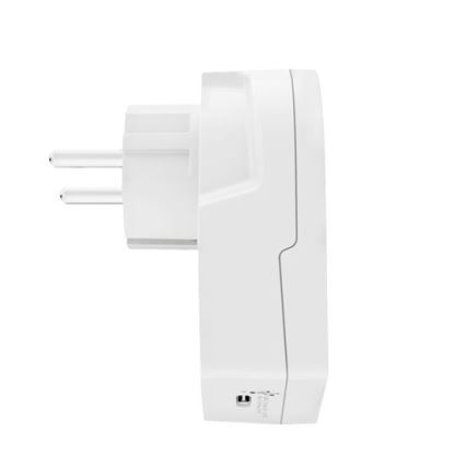 Adaptateur de voyage Europe USB C20PD pour voyageurs étrangers en République tchèque — USB‑C 20W, prise type E/F