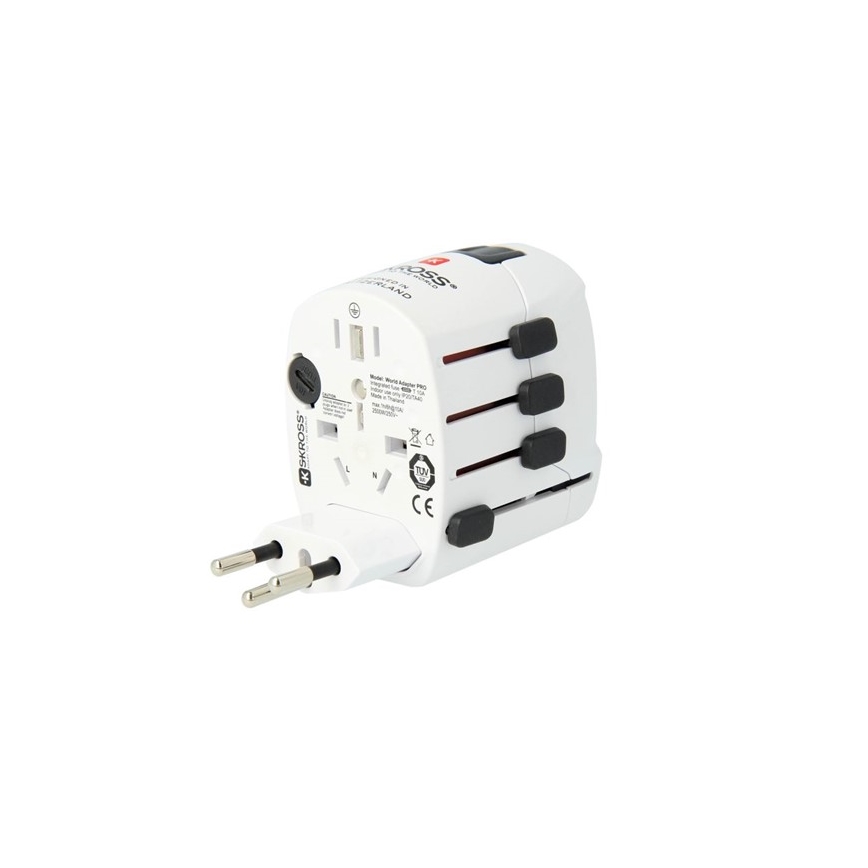 SKROSS - Adaptateur de voyage universel 6,3A
