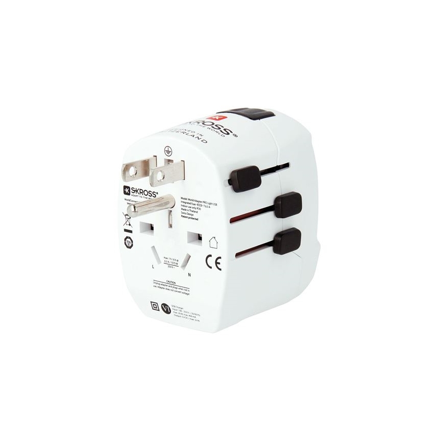 Adaptateur de voyage PRO Light USB AC45PD - Monde, UK+USA+AUS/CN USB A+C 45W