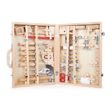 Small Foot - Mallette avec outils en bois Deluxe