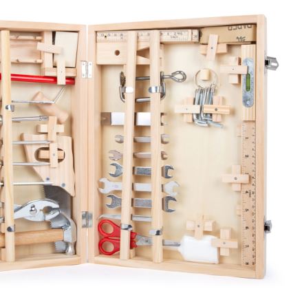 Small Foot - Mallette avec outils en bois Deluxe