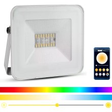 Smart projecteur LED RGB à intensité variable LED/20W/230V IP65 blanc