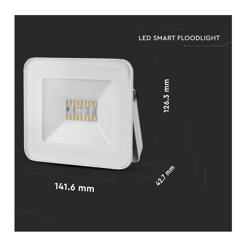 Smart projecteur LED RGB à intensité variable LED/20W/230V IP65 blanc