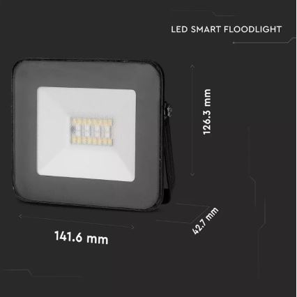 Smart projecteur LED RGB à intensité variable LED/20W/230V IP65 noir