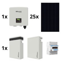Solar kit : SOLAX Power - 10kWp RISEN Full Black + 15kW SOLAX convertisseur 3f + batterie 11,6 kWh
