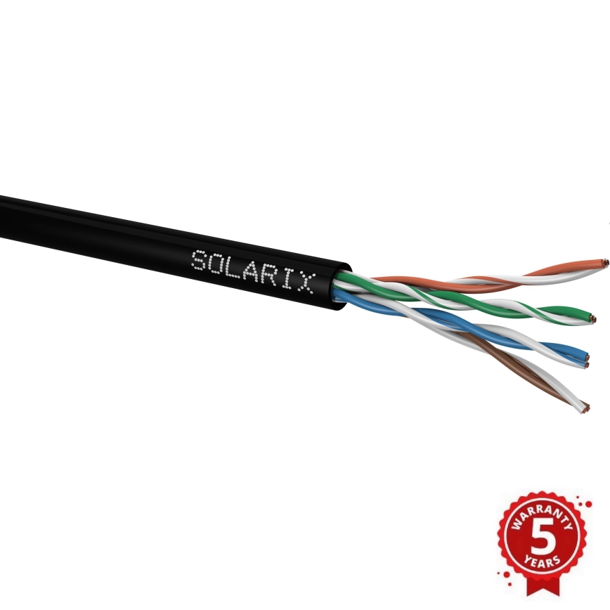 Solarix - Câble de branchement extérieur CAT5E UTP PE Fca 305m IP67