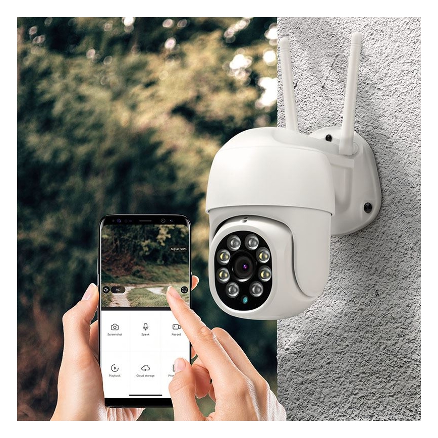 Caméra extérieure intelligente avec capteur 2K (3 MP), IP65, Wi‑Fi, compatible Tuya