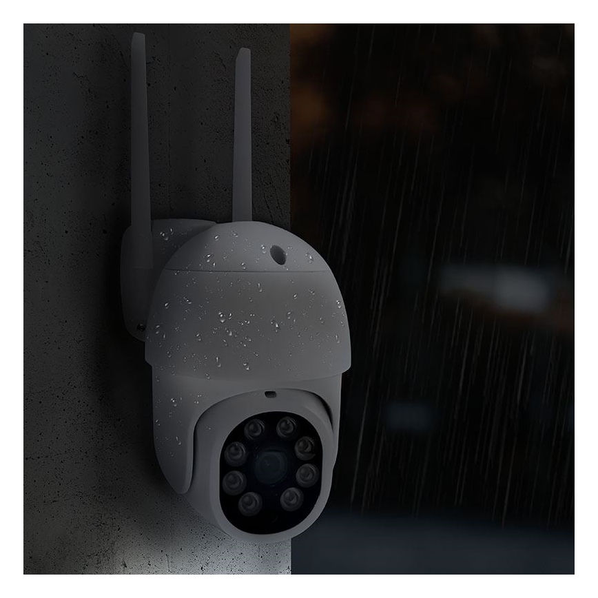 Caméra extérieure intelligente avec capteur 2K (3 MP), IP65, Wi‑Fi, compatible Tuya