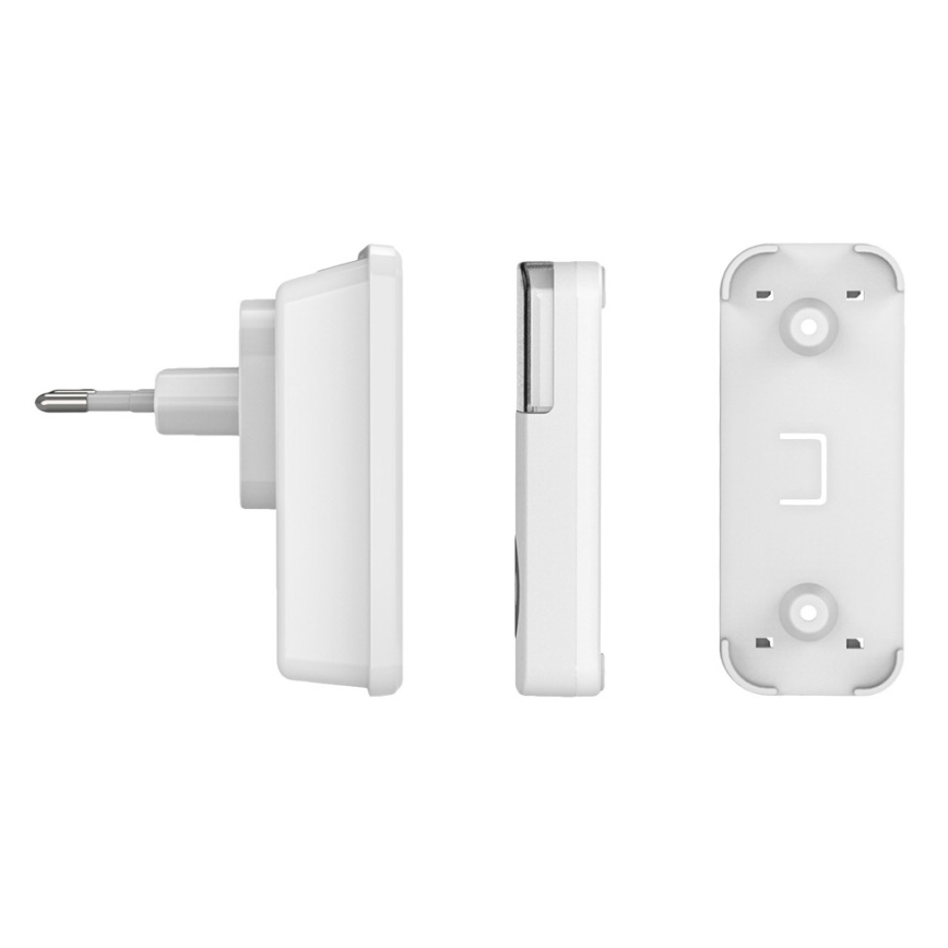 Sonnette sans fil à brancher 230V/1xCR2032 IP56 blanc