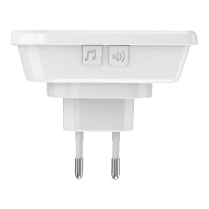 Sonnette sans fil à brancher 230V/1xCR2032 IP56 blanc