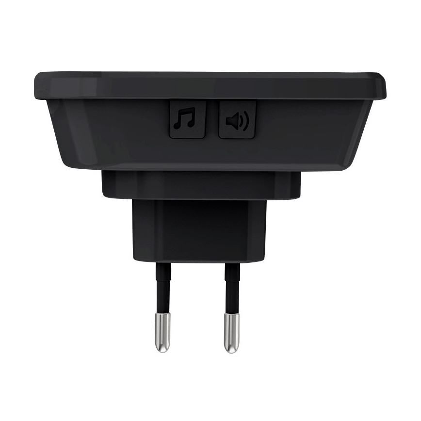 Sonnette sans fil à brancher 230V/1xCR2032 IP56 noir