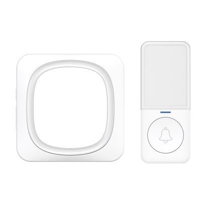 Sonnette sans fil avec éclairage LED pour prise 230V/1xCR2032 IP56 blanc
