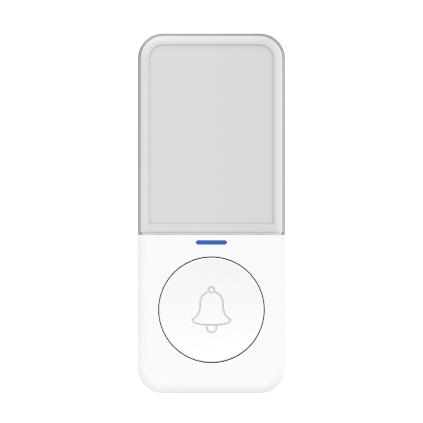 Sonnette sans fil avec éclairage LED pour prise 230V/1xCR2032 IP56 blanc