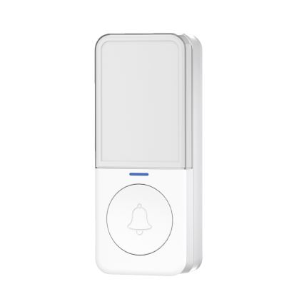 Sonnette sans fil avec éclairage LED pour prise 230V/1xCR2032 IP56 blanc