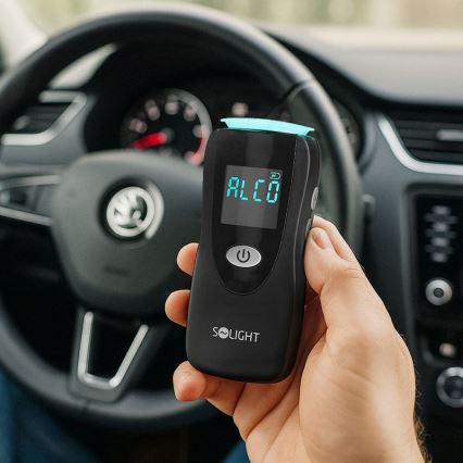Éthylotest professionnel sans contact à cellule à combustible, 0,0 - 5,0 ‰ (BAC), sensibilité 0,08 ‰, 3x piles AA