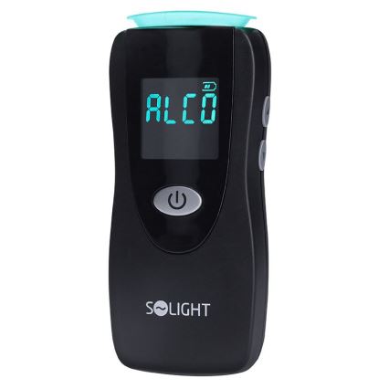 Éthylotest professionnel sans contact à cellule à combustible, 0,0 - 5,0 ‰ (BAC), sensibilité 0,08 ‰, 3x piles AA