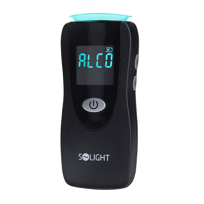 Éthylotest professionnel sans contact à cellule à combustible, 0,0 - 5,0 ‰ (BAC), sensibilité 0,08 ‰, 3x piles AA
