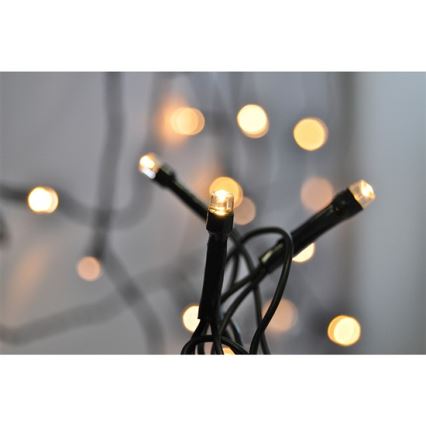 Guirlande de Noël LED extérieure 400xLED/8 fonctions 25 m IP44 blanc chaud