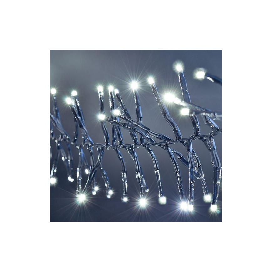 Guirlande lumineuse LED d'extérieur 576 LED / 8 modes, 8 m, IP44, blanc froid + télécommande