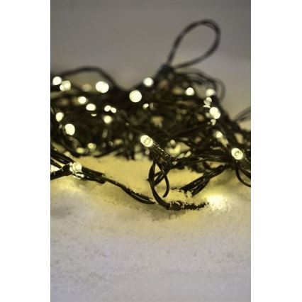 Guirlande LED d'extérieur 50 LED / 8 fonctions 8 m IP44 blanc chaud