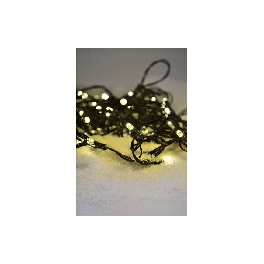 Guirlande LED d'extérieur 50 LED / 8 fonctions 8 m IP44 blanc chaud