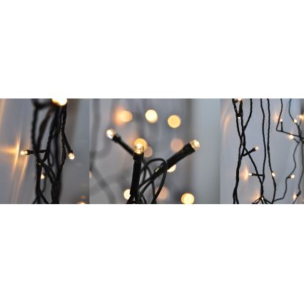 Guirlande de Noël LED extérieur 50xLED/8 fonctions IP44 blanc chaud