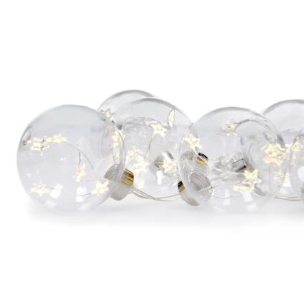 Guirlande de Noël 30xLED/3xAA 2,5m blanc chaud
