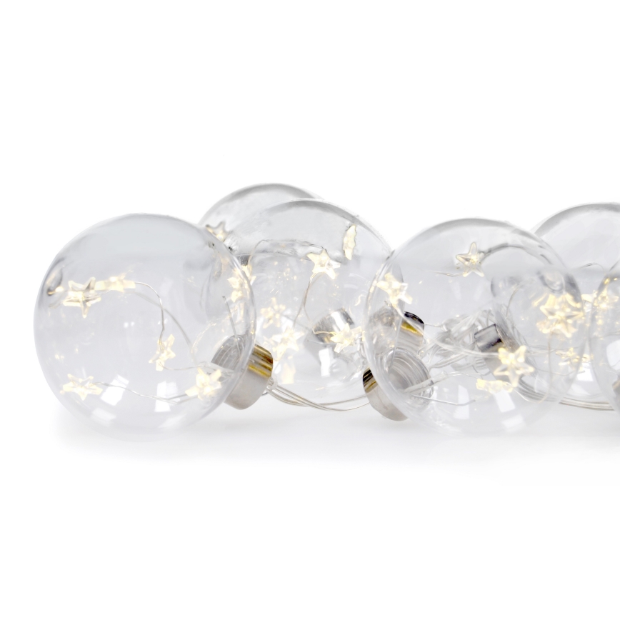 Guirlande de Noël 30xLED/3xAA 2,5m blanc chaud