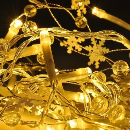 Guirlande lumineuse de Noël LED 20xLED/2xAA 2 m, blanc chaud