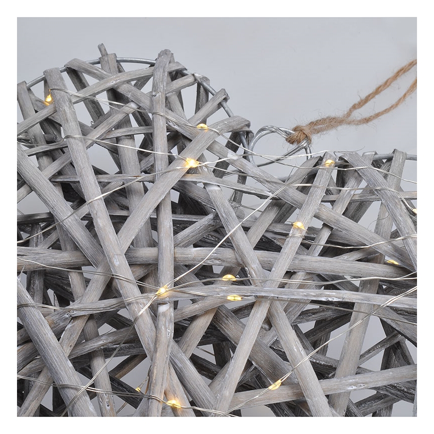 Décoration de Noël LED/2xAA rotin