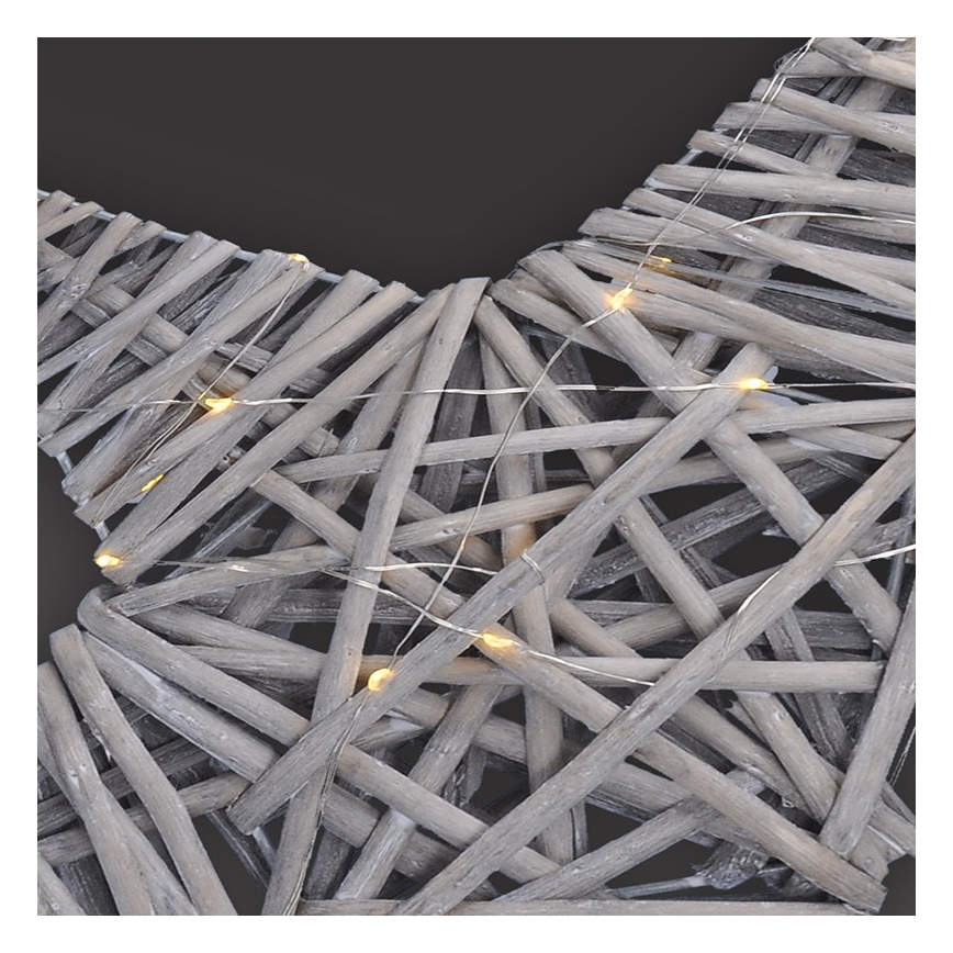 Décoration de Noël LED/2xAA rotin