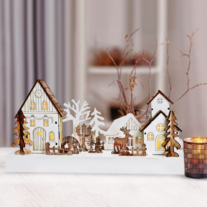 Décoration de Noël LED/2xAA blanc chaud