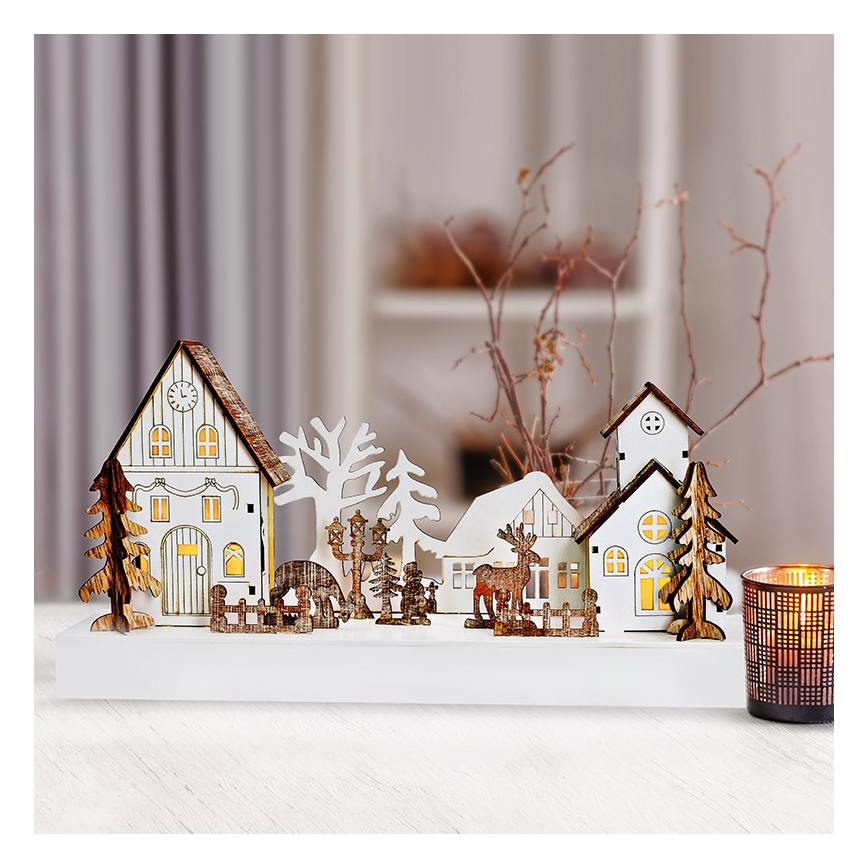 Décoration de Noël LED/2xAA blanc chaud