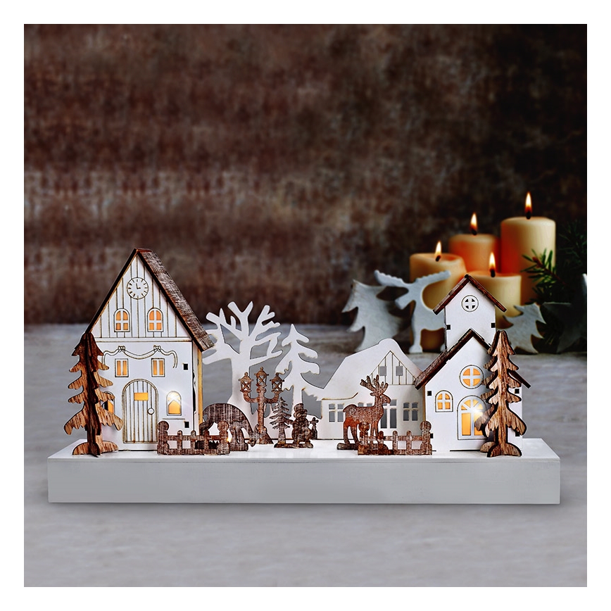 Décoration de Noël LED/2xAA blanc chaud