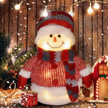 Décoration de Noël LED/3xAA bonhomme de neige