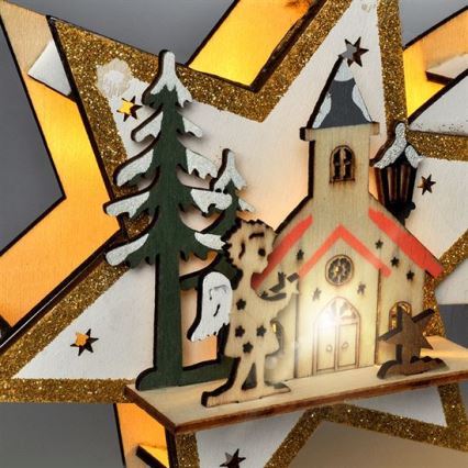 Décoration de Noël LED comète 10xLED/2xAA