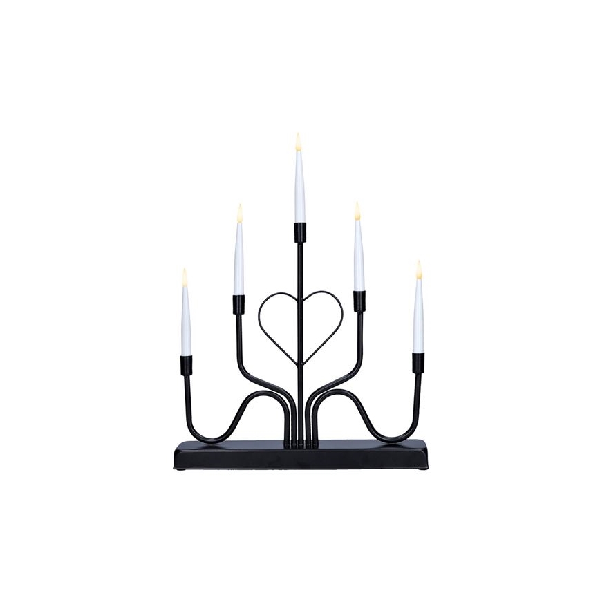 Bougeoir de Noël à LED 5xLED/2xAA blanc chaud