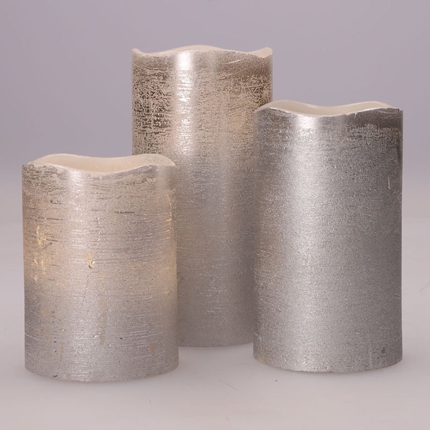 Lot de 3 bougies LED LED/3xAAA, blanc chaud