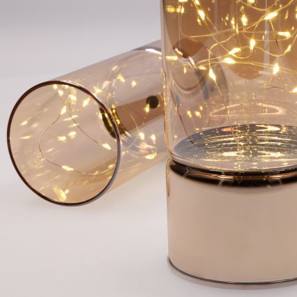 LOT DE 2 guirlandes LED de Noël 20xLED+10xLED/2xAA+3xAA blanc chaud