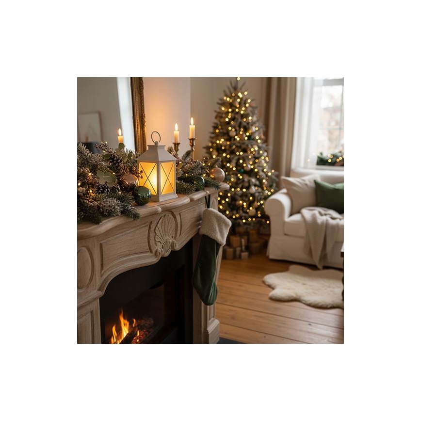 Lanterne de Noël LED/2xAA blanc chaud