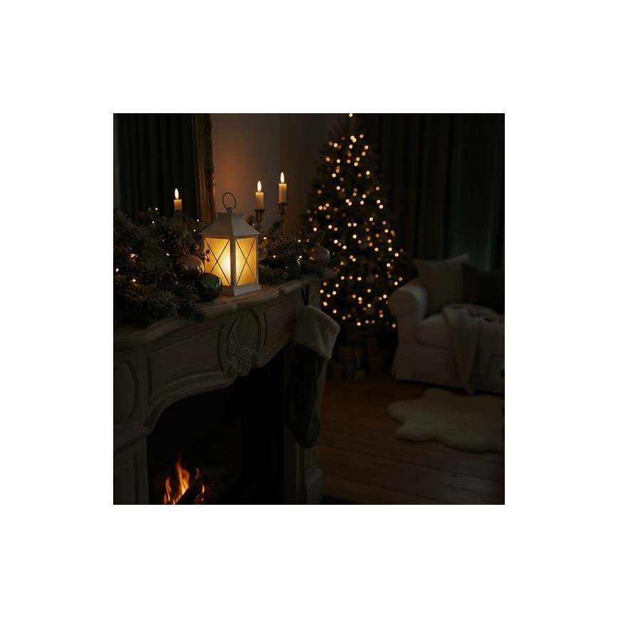 Lanterne de Noël LED/2xAA blanc chaud