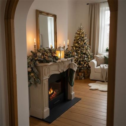 Lanterne de Noël LED/2xAA blanc chaud