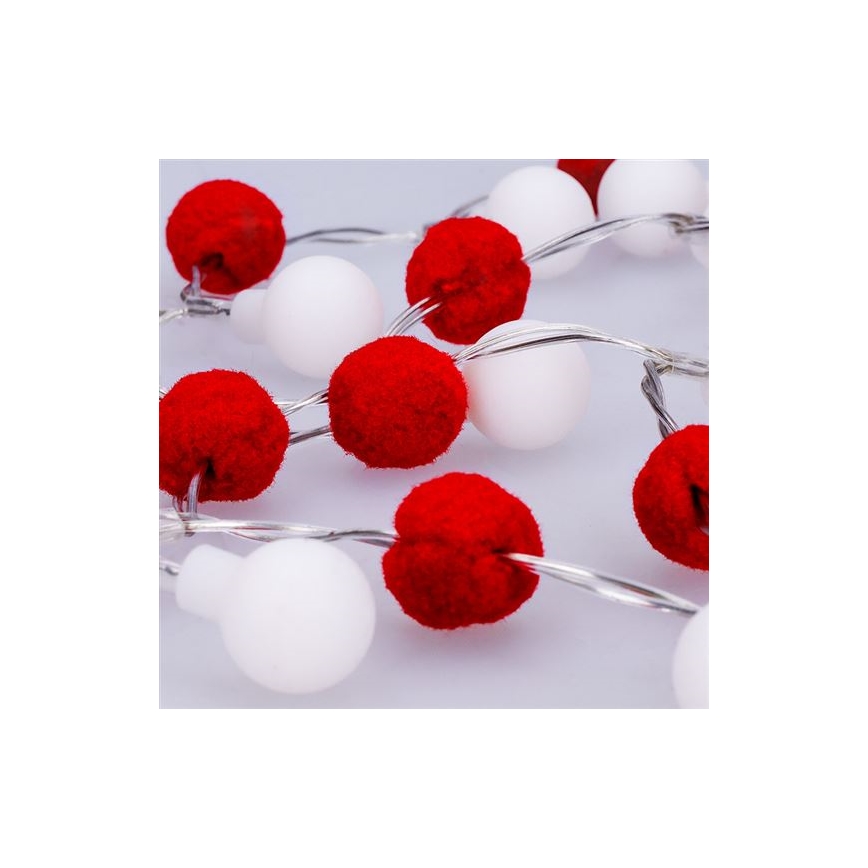 Guirlande LED 20 LED/2 piles AA 1,8 m blanc chaud
