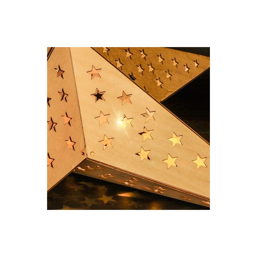 Décoration de Noël LED étoile beige 20xLED/2xAA blanc chaud