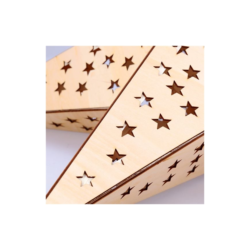 Décoration de Noël LED étoile beige 20xLED/2xAA blanc chaud