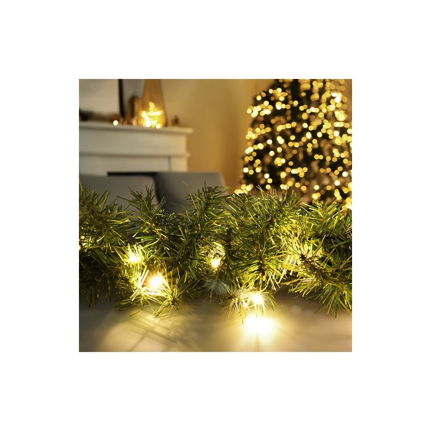 Décoration de Noël extérieure LED GIRLANDA 80xLED/3xAA 500 cm IP44