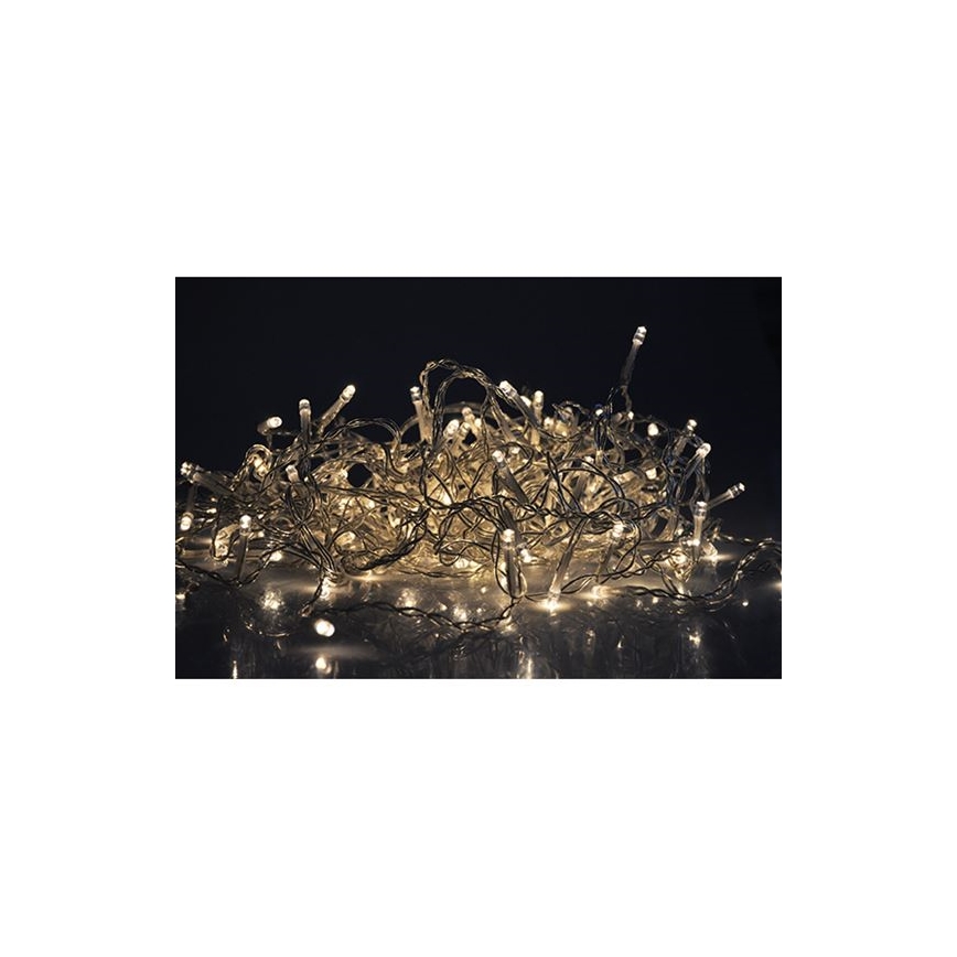 Rideau lumineux LED d'extérieur 360 LED/8 fonctions, 15 m, IP44, blanc chaud