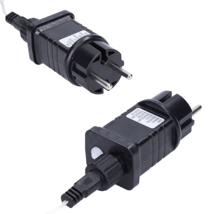 Rideau lumineux LED d'extérieur 360 LED/8 fonctions, 15 m, IP44, blanc chaud