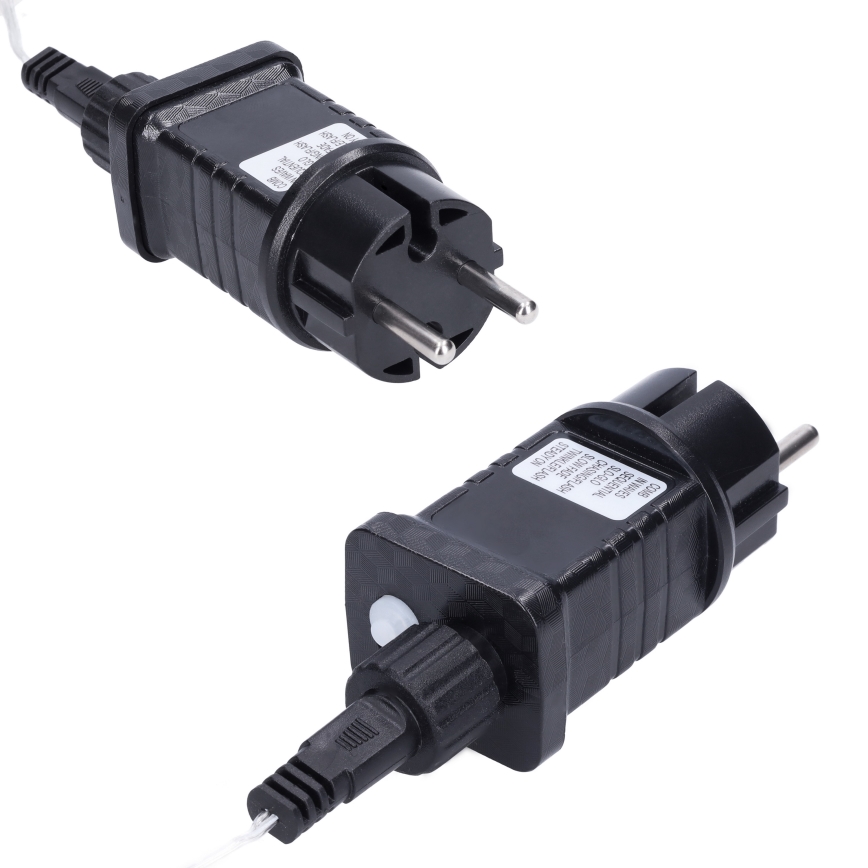 Rideau lumineux LED d'extérieur 360 LED/8 fonctions, 15 m, IP44, blanc chaud